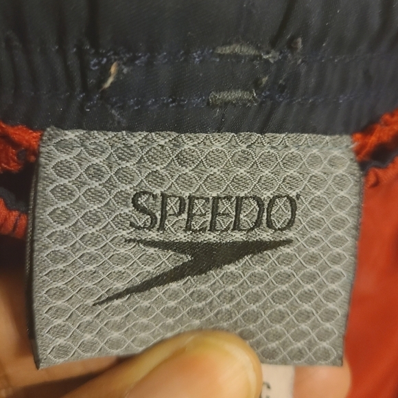 Speedo | Men's Red Athleisure Sporty Swim Trunks With Pockets (Size Small) - Picture 2 of 14